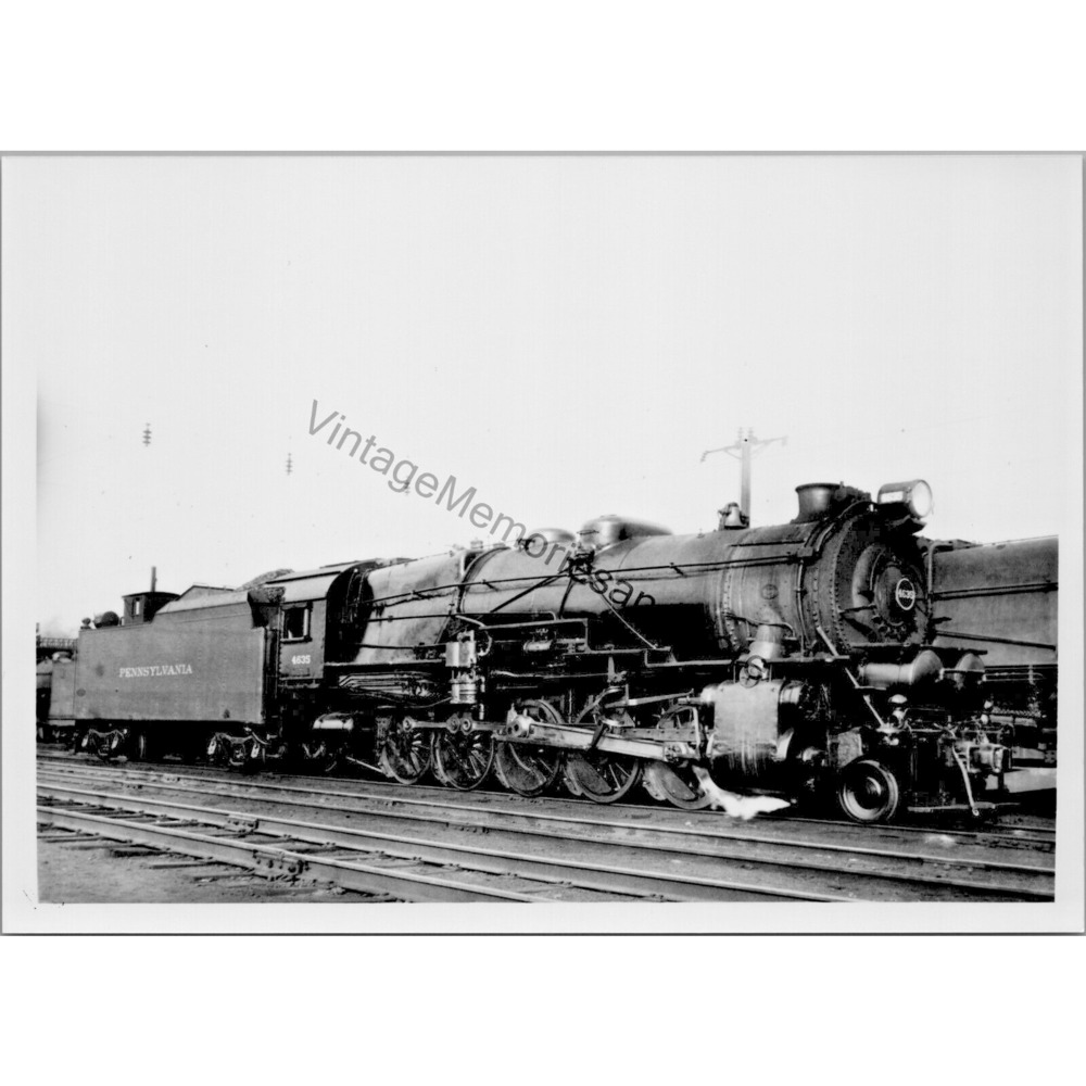 Vintage Pennsylvania Railroad PR - 4639 Steam Locomotive 5"X7" Real Photo T2-158